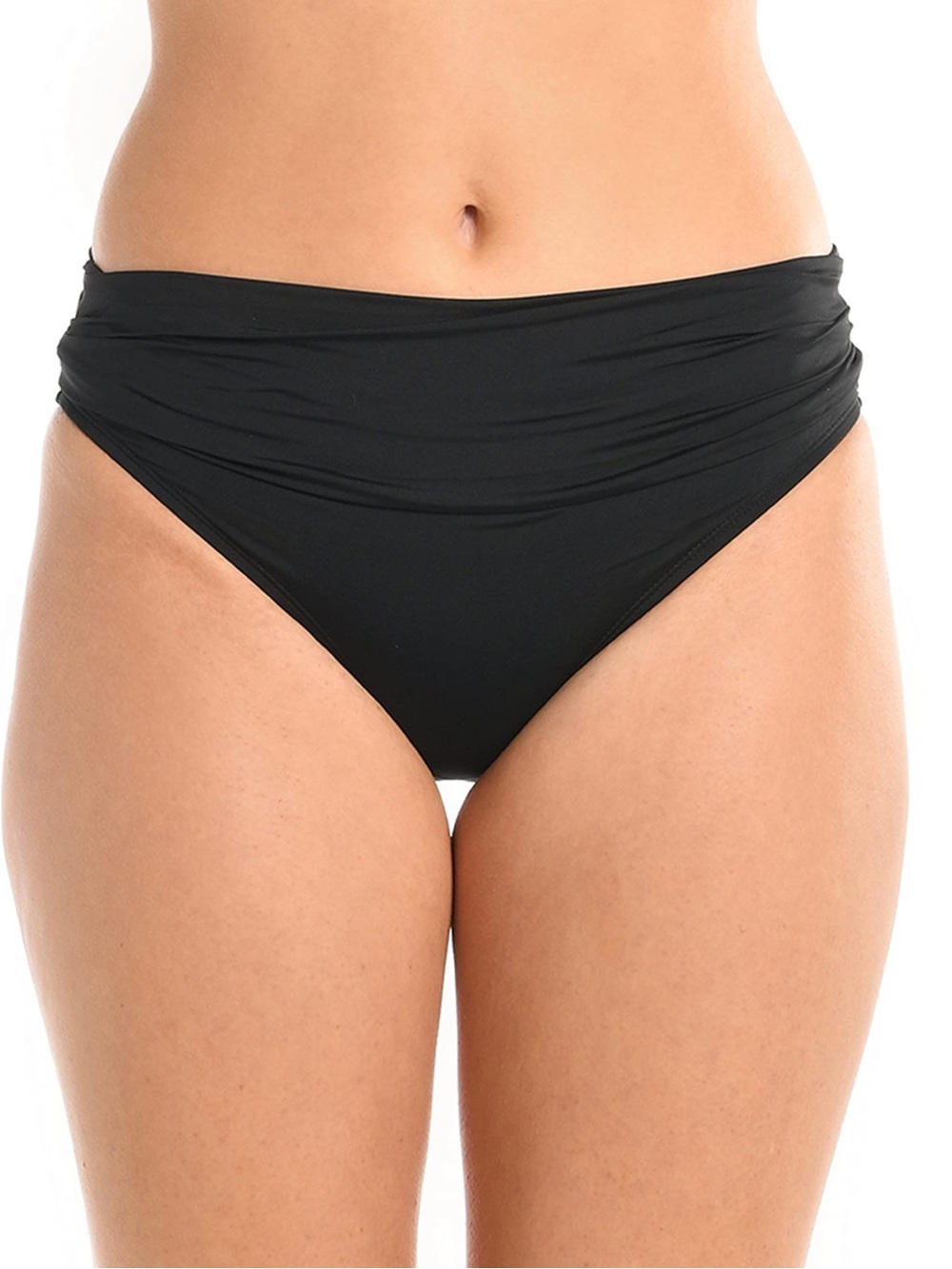NWT La Blanca Island Goddess Shirred Band Hipster Bikini Swimsuit Bottom